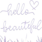 Hicarer Metal Hello Beautiful Wall Art Minimalist Wall Decor, Purple by Hicarer