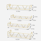 Floating Shelves Set of 4, Wood Wall Shelf, Farmhouse Shelf for Bedroom - Image 3