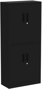 Metal Storage Cabinet with 3 Adjustable Shelves and 4 Doors, Steel Tool Cabinets - Image 6