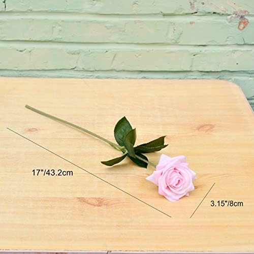 Mandy's Artificial 10 Stems Silk Light Pink Rose - Image 2