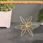 4.25" Gold Sphere Decor, Metal Handmade Floral Decorative Sculpture, Abstract Tabletop Decorative Ball for Home Metal Sphere Decor - Image 6