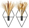 Peryiter 2 Pcs Boho Pampas Wall Art Decor Hanging Metal Wall Art, Black by Peryiter