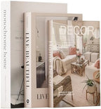 Aesthetic Decorative Books,Set of 3 Stylish Fake Books Storage Box by Picapspr