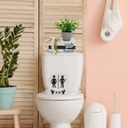 Bathroom Shelf Decor Signs with Bookstack, 3D Round Signs & Fake Plants - Image 7