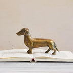 Creative Co-Op Antique Cast Aluminum Dachshund Accent Decor, Brass - Image 2