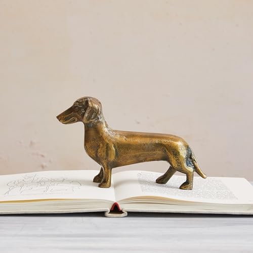 Creative Co-Op Antique Cast Aluminum Dachshund Accent Decor, Brass - Image 2