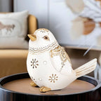 Boho White Bird Figurine for Home Decor,Resin Shelf Accent Sculpture - Image 5