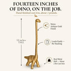 WallCharmers Gold Dino Paper Towel Holder & Metal Toilet Paper Holder Stand - Image 3