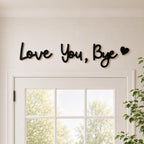 Wooden Love You Bye Sign, 3D Wall Decor Letters for Entryway Above Door, Farmhouse Boho Home Decor for Hallway Bedroom, Meaningful Gift by Unknown