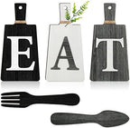 Jetec Cutting Board Eat Sign Set Wall Decor, Black, White, Gray by Jetec