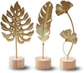 Gold Leaf Home Decor Set - Metal Leaves Statues, Modern Artistic Sculptures for Living Room, Office, Shelf & Home Decorative, Handmade 3D Botanical Accents by Uimoky