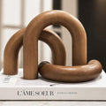 Wooden Arch Decor Set of 3, Scandinavian Wood Decorative Objects by ProductElevations