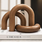 Wooden Arch Decor Set of 3, Scandinavian Wood Decorative Objects by ProductElevations