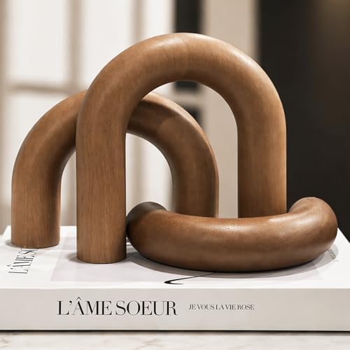 Wooden Arch Decor Set of 3, Scandinavian Wood Decorative Objects by ProductElevations