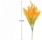 XIYUAN 10 Bundles Wheat Stalks of Golden and Shiny Artificial Rice Wheat Ears Fake Flowers Arrangement 17.7IN for Wheat Grass Farmhouse DIY Home Wedding Valentine's Day Decor - Image 2