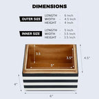Handicrafts Home Decorative Keepsake Box 6x4.5 – Small Organizer Box with Lid, Boho Decorative Storage, Retro Memory Box, Unique Coffee Table Décor, Jewelry or Trinket Box, Modern Shelf Decorative Box - Image 3