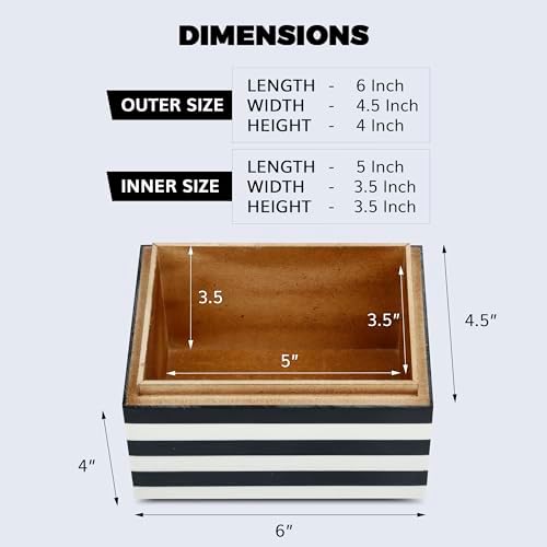 Handicrafts Home Decorative Keepsake Box 6x4.5 – Small Organizer Box with Lid, Boho Decorative Storage, Retro Memory Box, Unique Coffee Table Décor, Jewelry or Trinket Box, Modern Shelf Decorative Box - Image 3