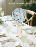 BLOSMON White Flowers for Wedding Centerpieces: 10 Pcs, Rose Babys Breath - Image 6