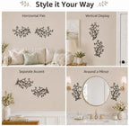 Meltset Metal Tree Leaf Wall Decor, Vine Olive Leaf Branch Wall Art,Black Wrought Iron Artwork above The Bed, Living Room, Indoor and Outdoor (S/Black) - Image 5