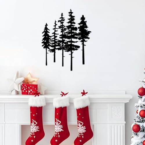 ESTART Metal Pine Tree Wall Art, Metal Tree Wall Decor - Image 6