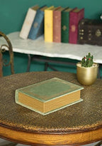 Decorative Vintage Book Shaped Trinket Storage Box - Antique Green - Image 6