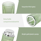 4pcs Green Glass Bathroom Accessories Set - Image 5