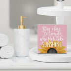 Sunflowers Pink Room Decor Sunflower Gifts for Women Spring Decor Pink Accessories Sunflower Wooden Box Sign for Home Office Desk Tabletop Shelf - Image 6