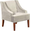 HomePop Swoop Arm Accent Chair, Velvet Grey by HomePop