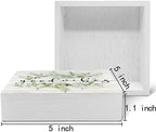 SRADMO Inspirational Botanical Eucalyptus Leaves Wood Box Sign Desk Decor, Green Rustic Eucalyptus Leaves Wooden Block Box Sign Decor for Home Office Shelf Table Decorative Accessories - Image 2