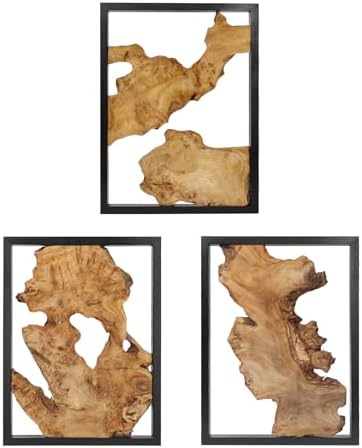 Modern Wood Wall Decor- Natural wood Handcrafted Rustic Charm for Your Home - Perfect for Living Room, Bedroom,Kitchen,or Office by NAHARO