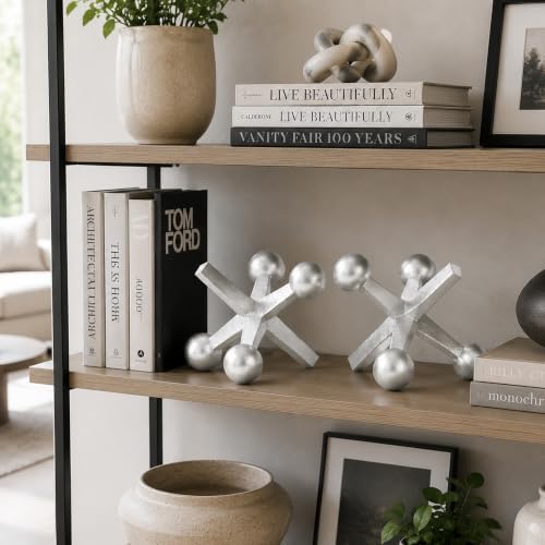 4 Inch Silver Jacks Decor Set of 2 - Image 5