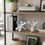 4 Inch Silver Jacks Decor Set of 2 - Image 5