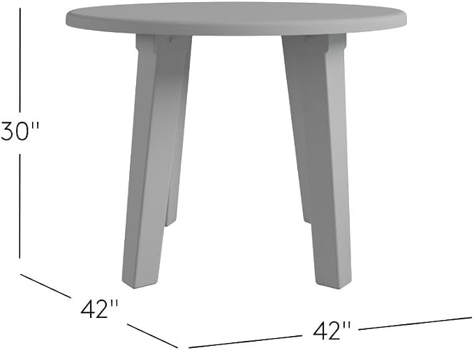 Jofran Reclamation 42" Rustic Reclaimed Solid Wood Round Dining Table - Image 3
