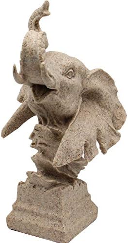 H&W Sandstone Elephant Statue Decoration, Great Collectible Figurines - Image 3
