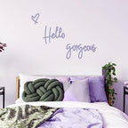 Blulu Hello Gorgeous Sign Wall Decor Wooden Words Minimalist Art, Purple - Image 5