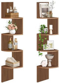 HOOBRO Corner Shelf Wall-Mounted, Set of 2 Floating Corner Shelves for Wall by HOOBRO