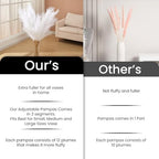 7 Pcs 45" Faux Pampas Grass – Fluffy Artificial Pompous Grass for Tall Floor Vase, Non-Shedding Home Decor, Boho Wedding Flowers, Baby Shower Centerpieces, Bedroom & Living Room Decor (White) - Image 5
