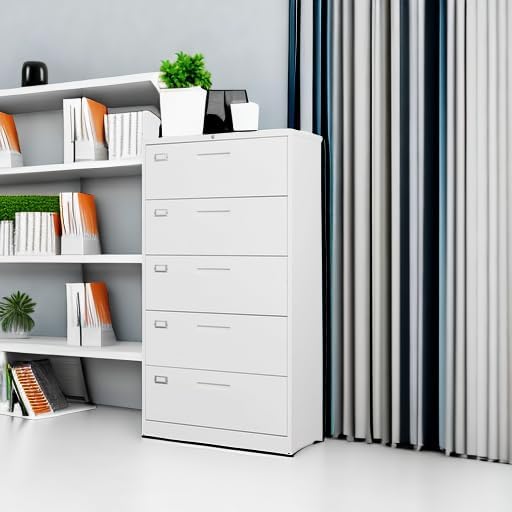 Letaya Lateral 5 Drawer File Cabinet - Image 6