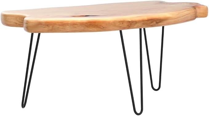 WELLAND Live Edge Cedar Wood Coffee Table - Image 5