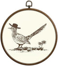 Cowboy Roadrunner Round Wall Decor, Western Decors for Home, Printed Canvas Wall Hanging for Bedroom Kitchen Office, Round Wall Decoration, Ranch Hanging, Circular Wall Hanging with Hooks,8 by Unknown