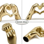 FANTESTICRYAN Heart Hands Statues, Gold Resin Home Decor Accent, Medium - Image 4