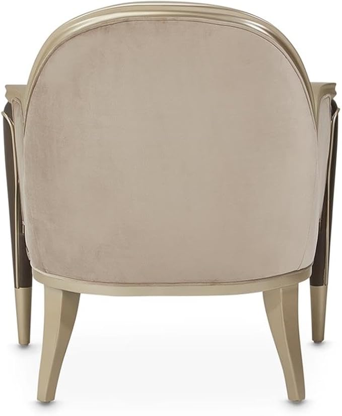 MICHAEL AMINI Villa Cherie Accent Velvet Chair in Porcini/Hazelnut Brown - Image 9