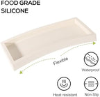 Silicone Bathroom Vanity Tray Dish Soap Holder Sink Organizer, Beige - Image 4