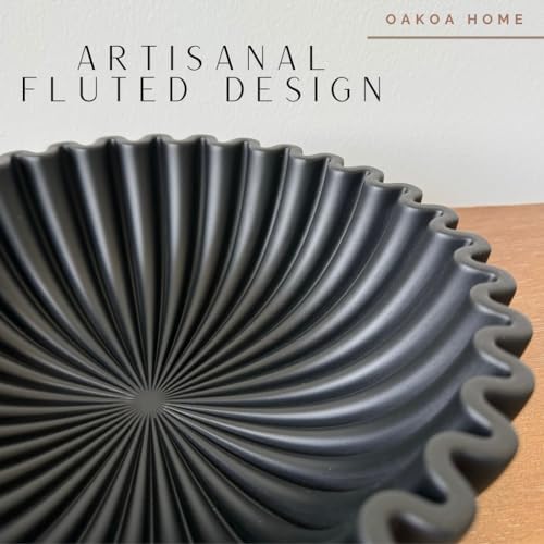 OAKOA Black Decorative Bowl Decor - Black Bowl Decor - Entryway Key Bowl - Image 5