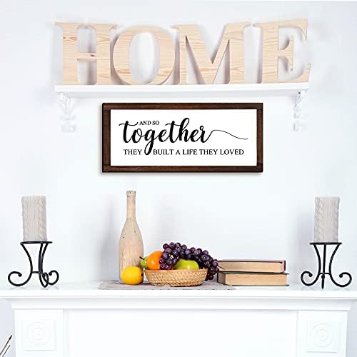 Jetec Together They Built a Life They Loved Rustic Wood Sign, Classic - Image 6
