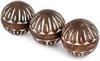 Samhita Mango Wood White Decorative Ball Set of 3 for Living, Dining Room Decor - Coffee Table Centerpiece Home Décor (3" x 3"x 3") - Image 2