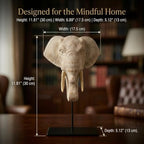 Carved Wood Elephant Statue Home Decor Living Room Luxury Gift - Image 3