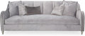MICHAEL AMINI Roxbury Park 94" W Velvet Sofa in Steel Gray/Slate by Michael+Amini