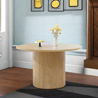 weselon Round Dining Table for 4, Modern Farmhouse Kitchen Table, 47 Inch Small - Image 5
