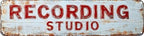 Vintage Tin Recording Studio Sign Retro Metal Sign for indoor Decoration - indoor Funny Wall Art Plaque 4x16 Inch by VintageTinSign